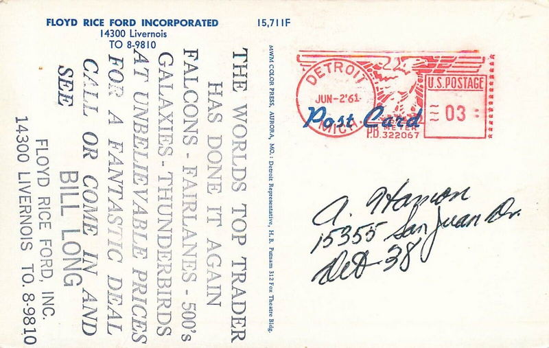 Floyd Rice Ford - Vintage Postcard